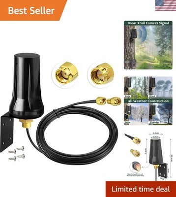 Enhanced 4G LTE SMA Antenna for Wildlife Cameras - Omni-Directional & Waterproof