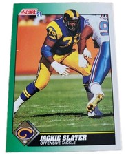 1991 Score Football Card Jackie Slater #271 Los Angeles Rams (O3
