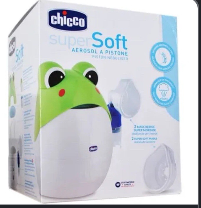 Chicco Super Soft Rana Apparecchio per Aerosol a Pistone - Bianco/Verde...