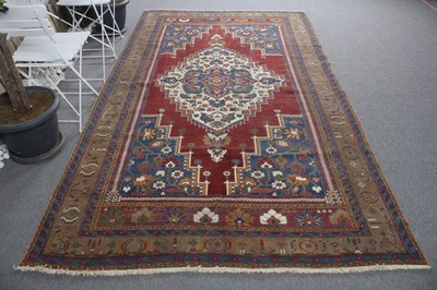5,8x10,3 ft Rug, Turkish Vintage Rug, Red Blue Oriental Wool Rug