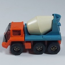 Tonka Cement Mixer Truck 3-inch Vintage Six Wheeler Orange/Blue Made in USA