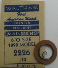 New Waltham Jewel series 2226 1898 model  US Mainspring 1 piece 0.10