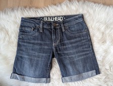 Women's Bullhead Bermuda Jean Shorts Cuffed Dark Wash 00