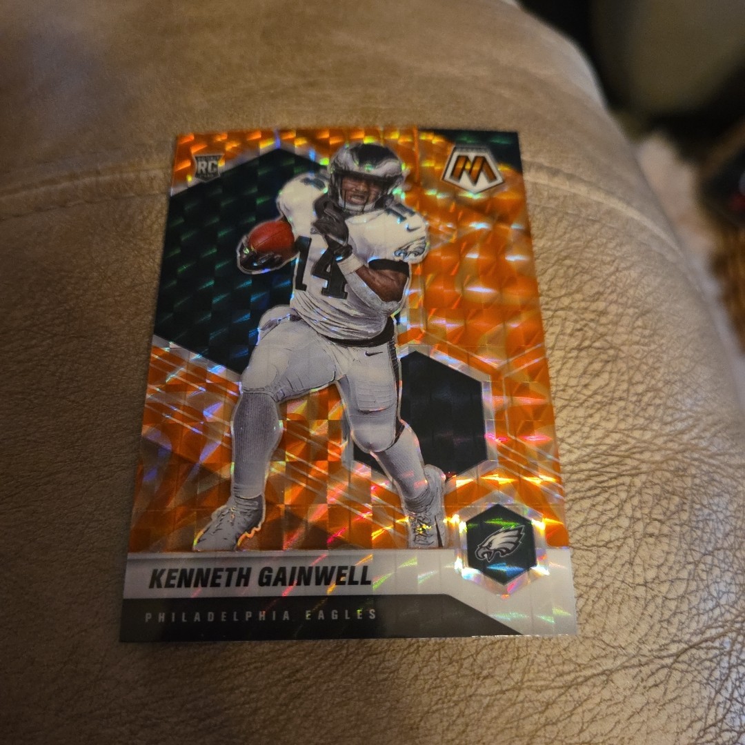 2021 Panini Mosaic #339 Kenneth Gainwell Prizm Reactive Orange