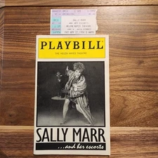 RARE Sally Marr Playbill SIGNED by JOAN RIVERS Ticket Stub 1994 Autographed NYC