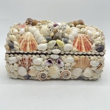 Vintage Handmade Natural Seashell Encrusted T...