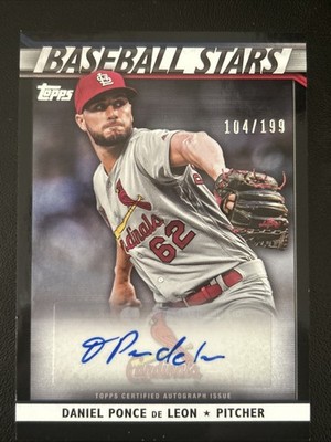 2020 Topps - Baseball Stars Autographs Daniel Ponce de Leon #BSA-DPD Black /199