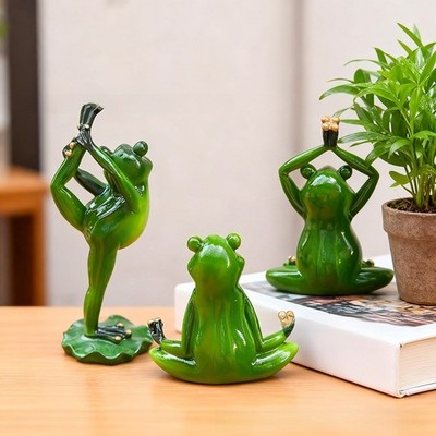 Für Schreibtisch Yoga Harz Figur Wohndeko Meditation Raum Tier Design