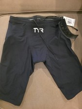 TYR Men's Venzo High Waist Tech Suit New with Tags Size 27 Color Onyx Black