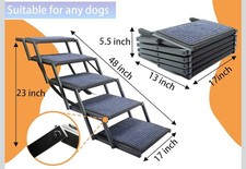 Dog Ramp for Car Truck and SUV Dog Stairs for Large Dogs Folding Pet Stairs