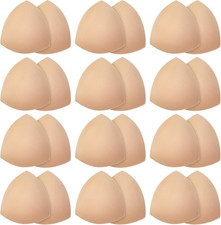 12 Pairs Women Triangle Bra Insert Removable Sports Bra Pads Inserts Women Repla