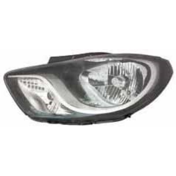 Halogen Scheinwerfer Frontscheinwerfer Rechts H4 Schwarz FüR Hyundai I10-image