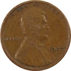 1927 Lincoln Wheat Cent F Fine Penny 1c Coin