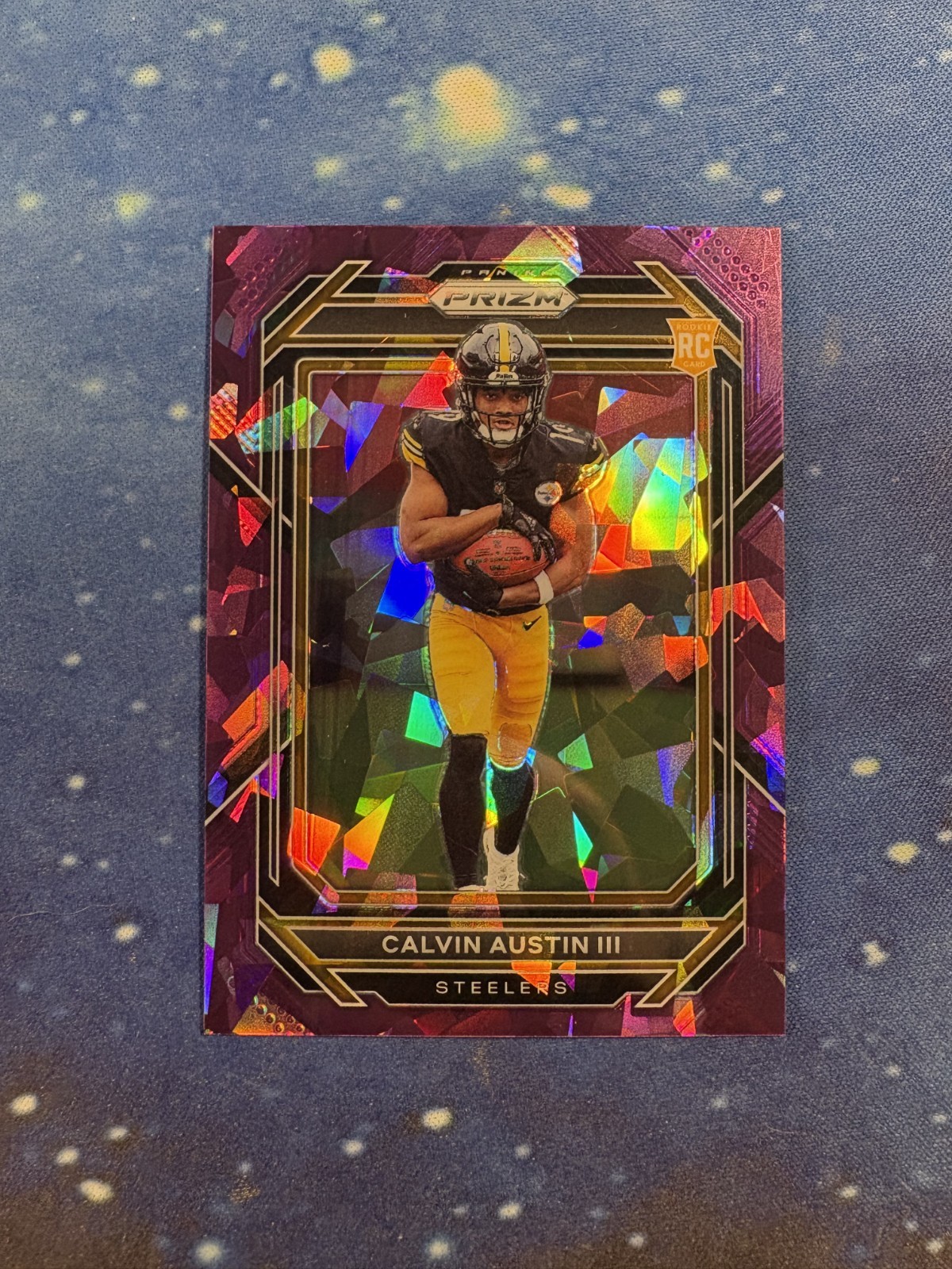 Calvin Austin III 2022 Panini Prizm #338 Purple Ice /225 Rookie Card RC Steelers