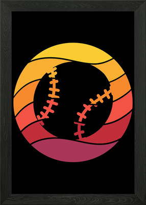 Baseball Retro Vintage gerahmtes Wandbild Poster Leinwanddruck Bild