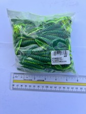 Mister Twister 6" Twister Tail Chartreuse Black Core 100pk Grub Lure