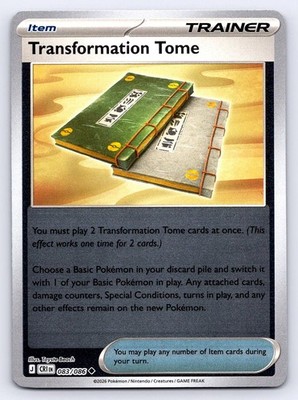 TRANSFORMATION TOME 083/086 UNCOMMON CHAOS RISING POKEMON REVERSE HOLO NM
