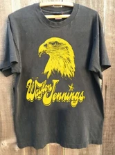 Waylon Jennings EAGLE Shirt Rare Design Charcoal Cotton Shirt Unisex WA0252