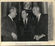 1959 Press Photo Richard Nixon with Senators Everett Dirksen, Lyndon Johnson
