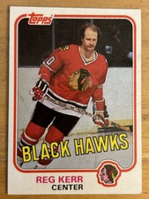 1981-82 Topps Reg Kerr Hockey Card #70 West Chicago Black Hawks EXMT