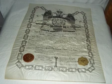 1938 FREE MASONRY DOCUMENT ACCEPTED INTO FREE MASONRY PENNSYLVANIA READ!