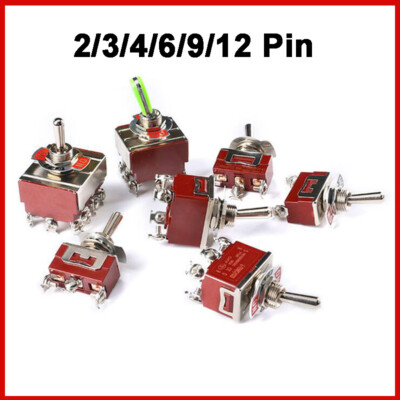 Toggle Switch ON-ON SPDT AC 15A 250V 2 3 4 6 9 12 Pin 2/3 Position New Quality
