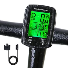 Bike Computer Bike Speedometer Cycling Digital Odometer LCD Backlight Waterproof