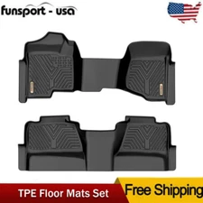 3D Floor Mats for 2007-2013 Chevy Silverado GMC Sierra 1500 2500/3500HD Crew Cab