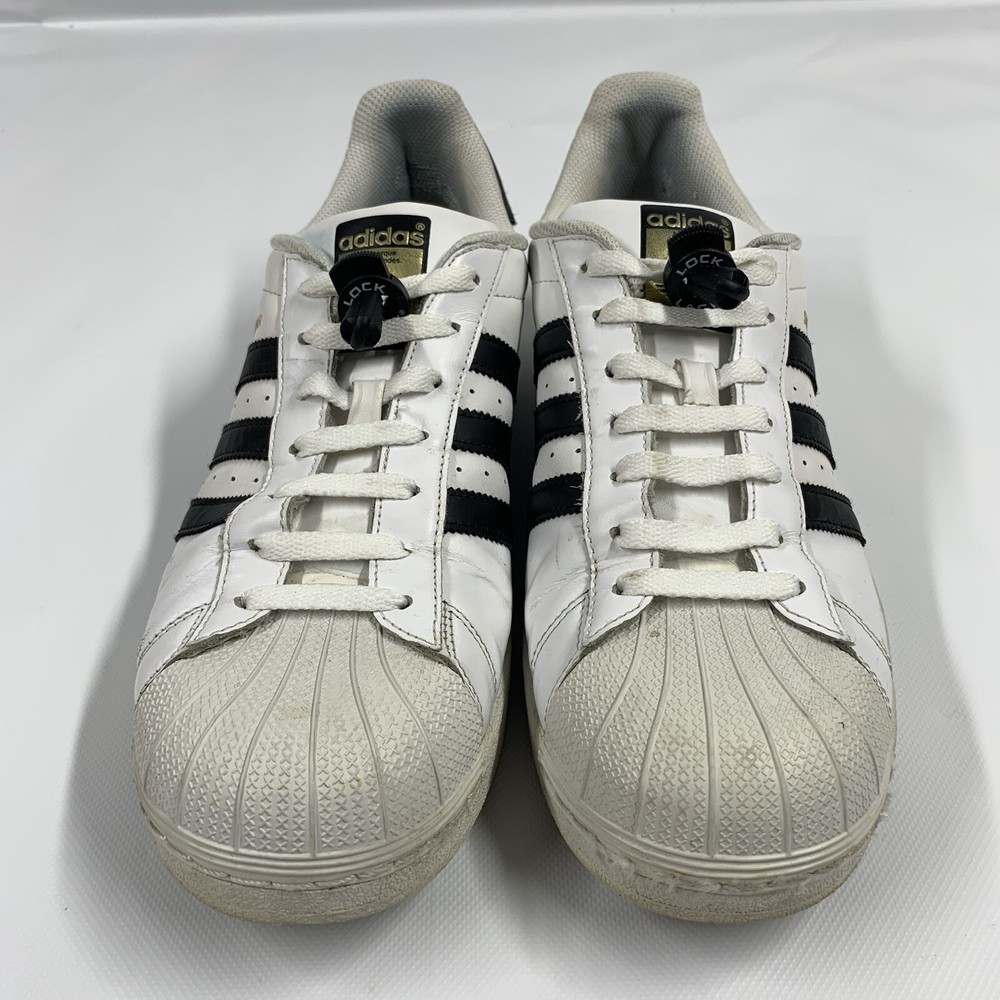 Adidas Superstar Shoes Men's Size 11 Walking Sneaker White Black Leather 2017