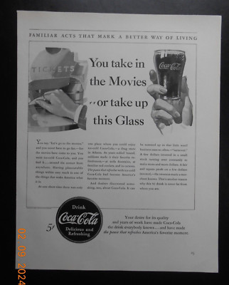 3 1940 Drink Coca-Cola CO Coke soda pop bottle ad movies steering wheel camera