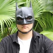 The Batman Dark Knight Helmet Mask Soft PVC Bruce Wayne Cosplay Halloween Props