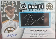 2009-10 Upper Deck The Cup Rookie Draft Boards /25 Joe Colborne #DB-JC Auto