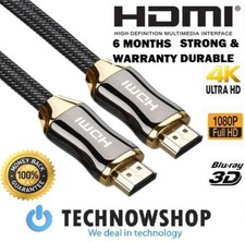 Cheap 3M Long HDMI Cable Quality Strong & Durable HD 2160p 4K 3D Xbox PS4 Sky TV