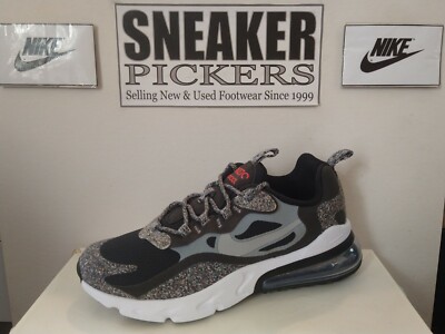 Nike Air Max 270 React SE Running - CN8282 001 - Black / Grey - Size: 6Y - NEW