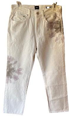 Edwin Women's 27 Kali Ankle Jeans White Tie-Dye, Vintage Straight NEW (USD $238)