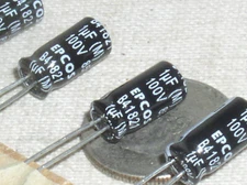 5 NEW EPCOS 1UF 100V 1 MFD 100 V RADIAL ELECTROLYTIC CAPACITOR 85*C 5X11MM USA
