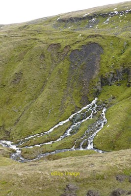 Photo 6x4 Milk' from the mountain Thwaite Streams in spate flow out of th c2019