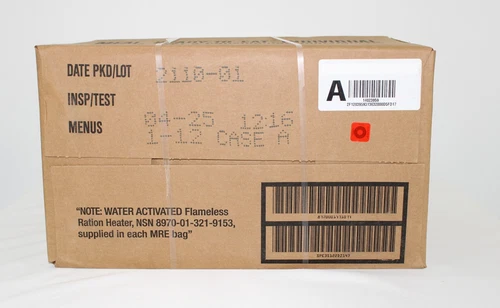 MRE U.S. Military Ready to Eat Meals INSP 2025 - Case, 1, 2, 4, 6 Pack Options