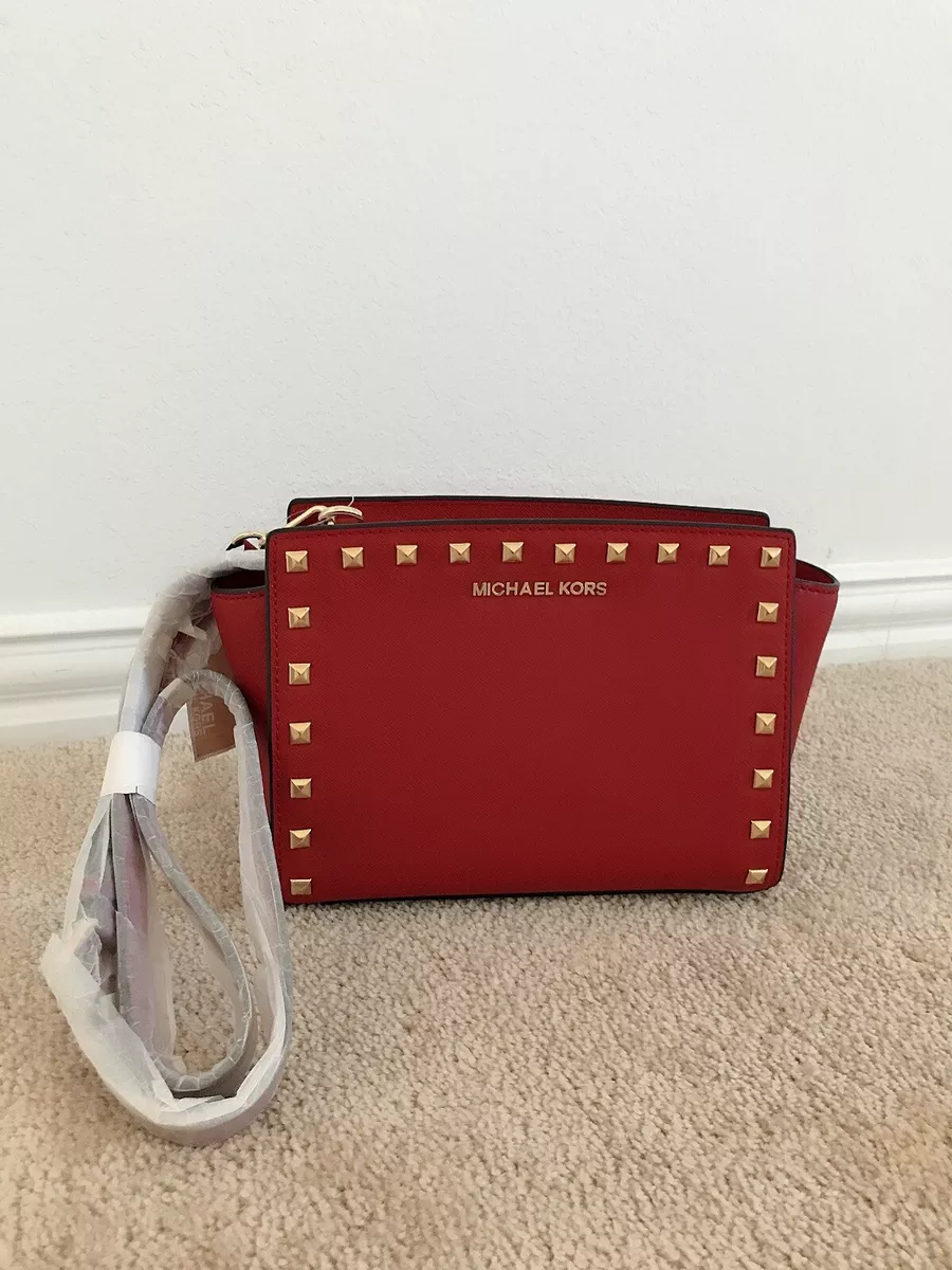 Michael Kors Selma Medium Saffiano Leather Messenger Crossbody Bag