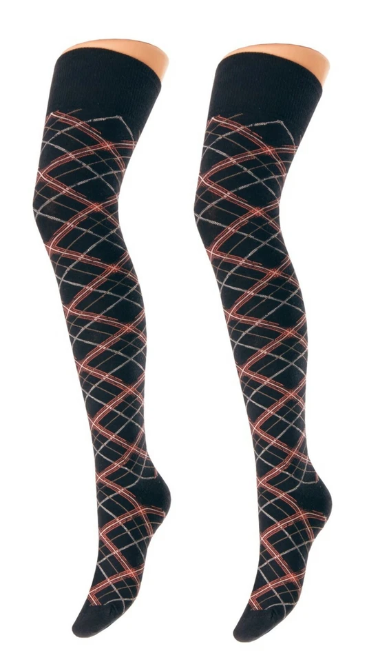 2 PAAR RS DAMEN OVERKNEE ÜBERKNIE STRÜMPFE STRUMPFHOSEN KNIESTRÜMPFE BAUMWOLLE - Bild 3 von 4