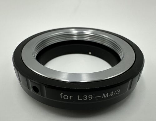 Adaptateur L39-M4/3 pour objectif à montage Leica M39 L39 vers micro quatre tiers M4/3 MFT COMME NEUF - Photo 1/6