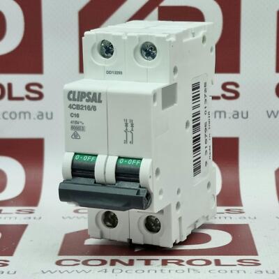 4CB216/6 | Clipsal | MAX4 Miniature Circuit Breaker 2P 16 A, Opened (NSO)