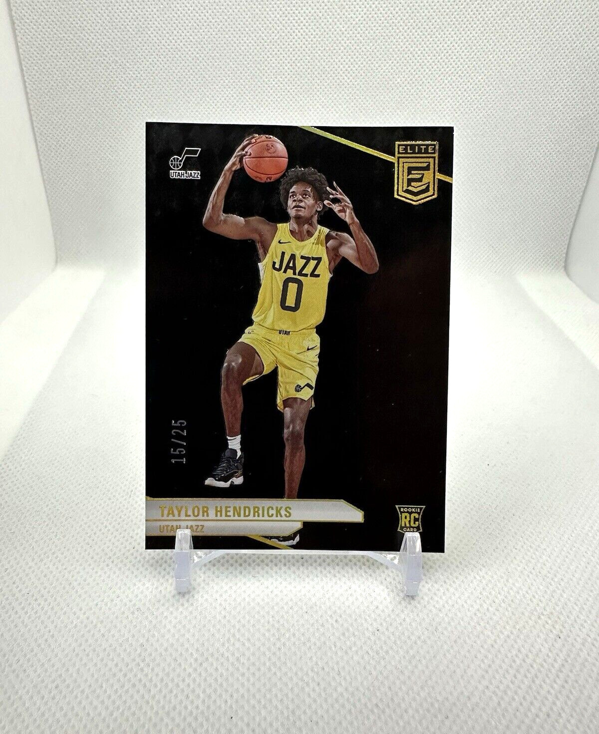 (# /25) TAYLOR HENDRICKS RC BLACK PARALLEL — 2023-24 Donruss Elite #216 UTAH SSP