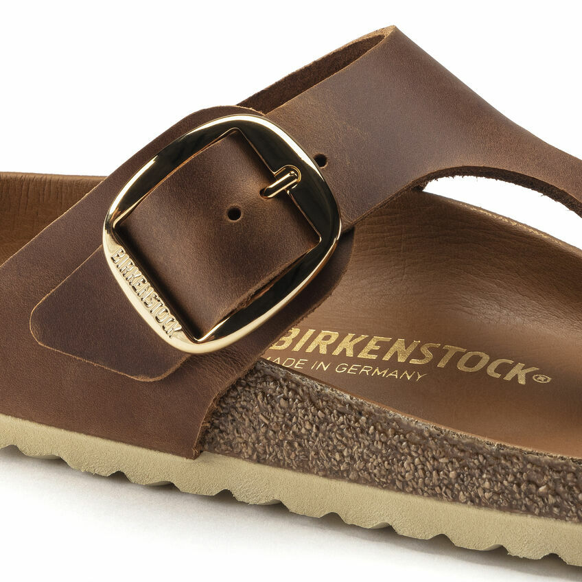 BIRKENSTOCK Gizeh Big Buckle 1018745 Cognac Braun Echtleder