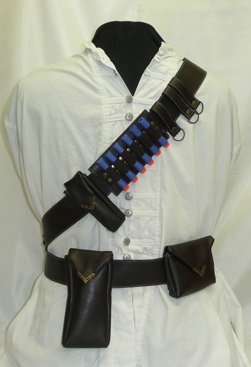 Bandolier Utility Belt Steampunk Adventurer Faux Leather