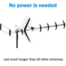 Outdoor Attic or Roof Mount TV Antenna Digital OTA Antenna up to 200 Miles