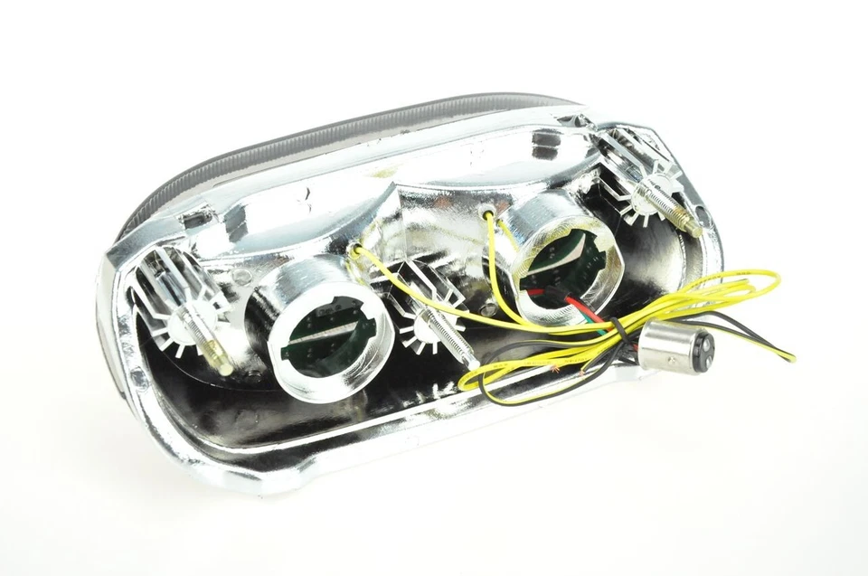 Luz trasera LED + LED delantera + lente señal de giro trasera apta para Ninja 93-05 ZX-6 ZZR600 ahumado Foto 4 de 4