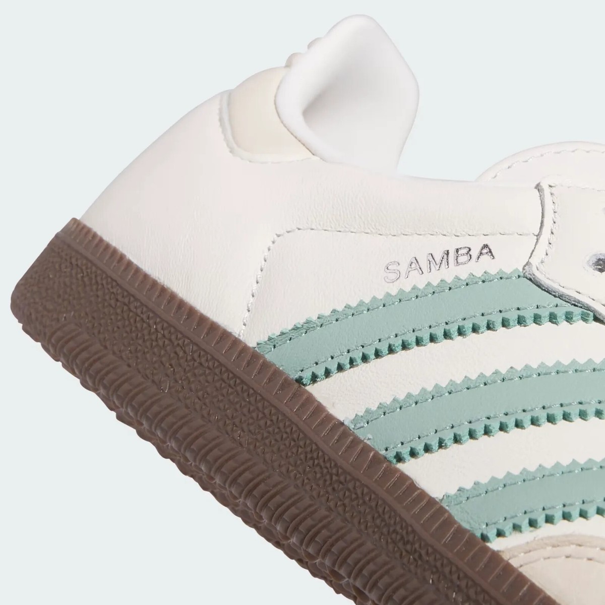 New Adidas Women's Samba OG Shoes - White / Hazy Green