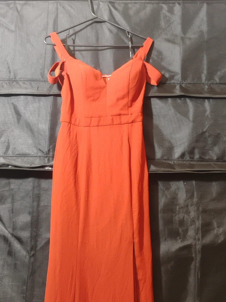 #levkoff size 6 women's gown v halter polyester maxi - Image 2 of 3