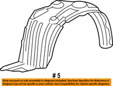 53876-52141 Toyota Liner Front Fender LH 5387652141 Genuine OEM